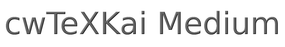 cwTeXKai Medium 