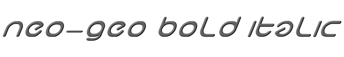 neo-geo bold italic 