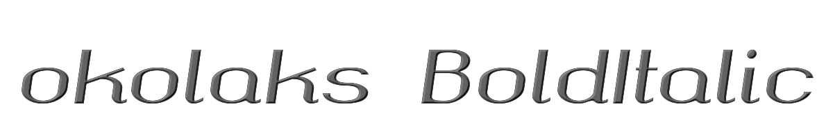 okolaks BoldItalic 