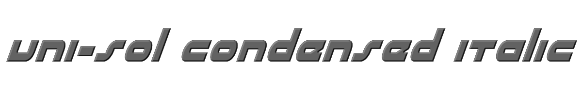 uni-sol condensed italic 