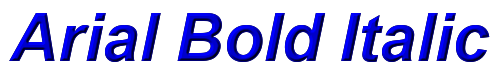 Arial Bold Italic 