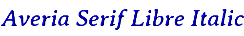 Averia Serif Libre Italic 