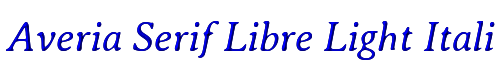 Averia Serif Libre Light Italic 