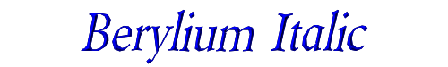 Berylium Italic 