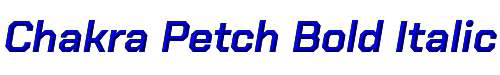 Chakra Petch Bold Italic 