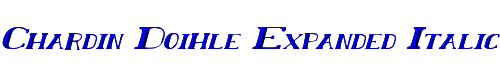 Chardin Doihle Expanded Italic 