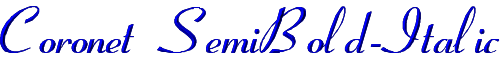 Coronet SemiBold-Italic 