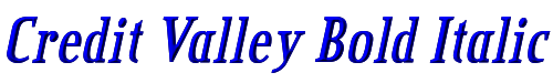 Credit Valley Bold Italic 