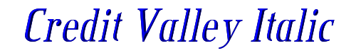 Credit Valley Italic 