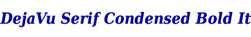 DejaVu Serif Condensed Bold Italic 