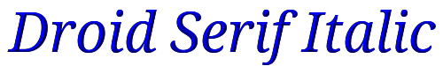 Droid Serif Italic 