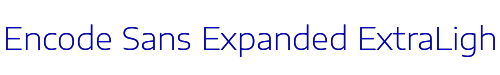 Encode Sans Expanded ExtraLight 