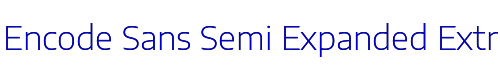 Encode Sans Semi Expanded ExtraLight 