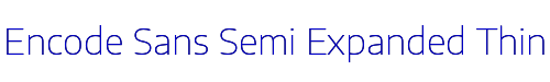 Encode Sans Semi Expanded Thin 