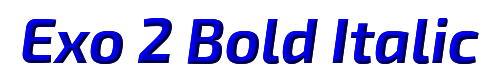 Exo 2 Bold Italic 