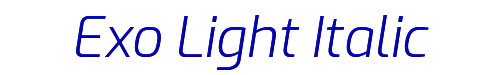 Exo Light Italic 