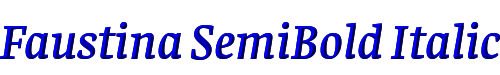 Faustina SemiBold Italic 