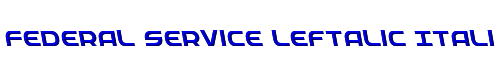 Federal Service Leftalic Italic 