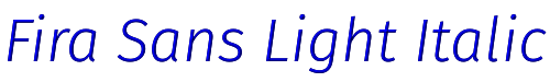 Fira Sans Light Italic 