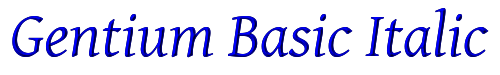 Gentium Basic Italic 