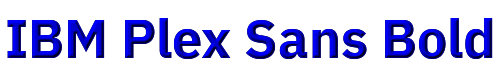 IBM Plex Sans Bold 
