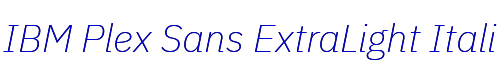 IBM Plex Sans ExtraLight Italic 