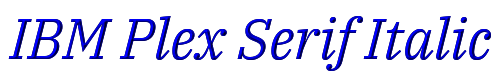 IBM Plex Serif Italic 