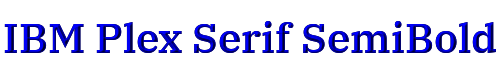 IBM Plex Serif SemiBold 