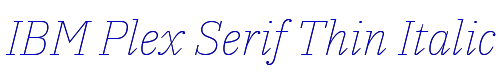 IBM Plex Serif Thin Italic 
