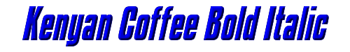 Kenyan Coffee Bold Italic 