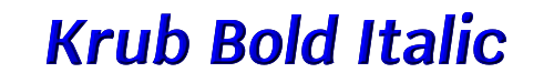 Krub Bold Italic 