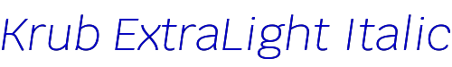 Krub ExtraLight Italic 