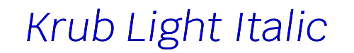 Krub Light Italic 