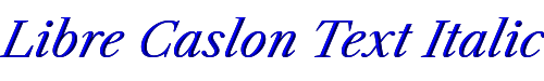 Libre Caslon Text Italic 