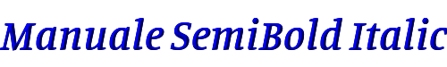 Manuale SemiBold Italic 