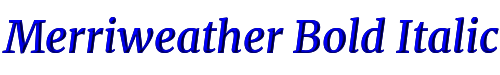 Merriweather Bold Italic 