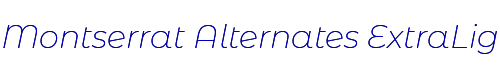 Montserrat Alternates ExtraLight Italic 