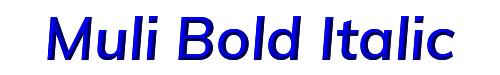 Muli Bold Italic 