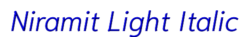 Niramit Light Italic 