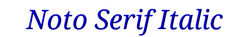 Noto Serif Italic 