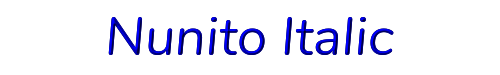 Nunito Italic 