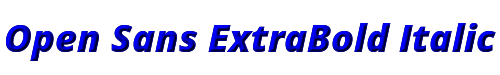 Open Sans ExtraBold Italic 