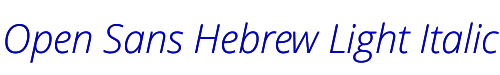 Open Sans Hebrew Light Italic 