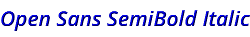 Open Sans SemiBold Italic 