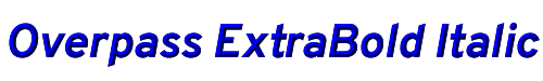 Overpass ExtraBold Italic 