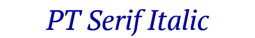 PT Serif Italic 