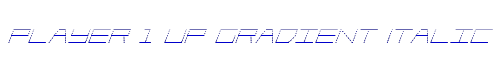 Player 1 Up Gradient Italic 