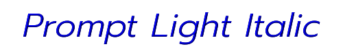 Prompt Light Italic 