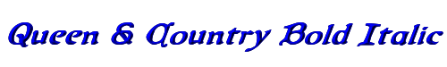 Queen & Country Bold Italic 