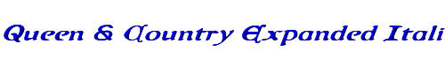 Queen & Country Expanded Italic 
